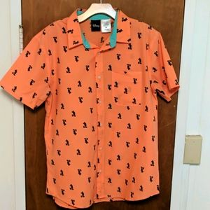 Disney Mickey Mouse Short Sleeve Button Down